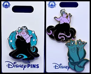 Disney Parks 3 Pin lot URSULA Little Mermaid villain + Ursula and Eels set - NEW - Picture 1 of 3