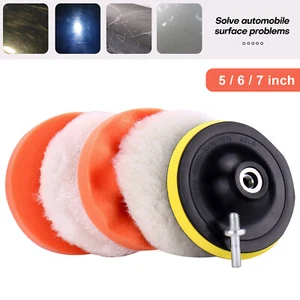 6pcs Car Polisher Buffer Accessory 5/6/7in Polish/Buff/Smooth/Finish Sponge Pads - Picture 1 of 15