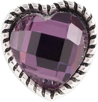 Mini Joyería a Presión Corazón Púrpura Estrás se adapta a 12 mm Pequeño Dije Estilo Jengibre Foto 1 de 4