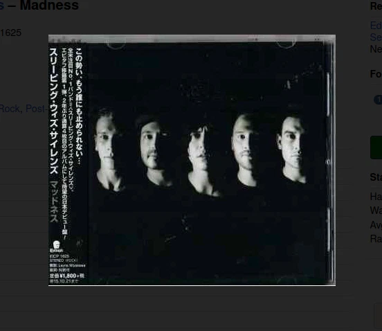 SLEEPING WITH SIRENS Madness JAPAN CD EICP-1625 2015 NEW - Image 1 of 1