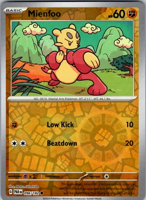 Mienfoo Reverse Holo 096/182 SV04: Paradox Rift Common - NM - Image 1 of 2