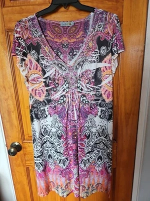 Vestido midi de verano Unity World Wear para mujer sin mangas elástico talla XL NUEVO SIN ETIQUETAS  Foto 1 de 4