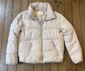Women's Altar’d State Light Grey Cropped Puffer Jacket Size Small - Picture 1 of 7