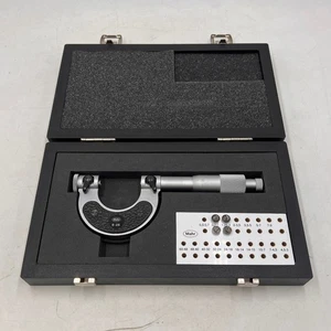 Mahr Federal Precision Millimeter 0,001mm Mikrometer 0-25 mit Koffer Germany - Bild 1 von 16