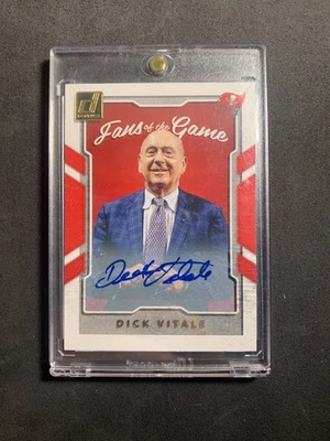 Donruss Fans of the Game 2017 Dick Vitale certificado autógrafo firma SP Foto 1 de 2