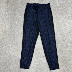 Athleta Pants Womens 6 Navy Blue Black Brooklyn Jogger Snakeskin Print Stretch - Picture 1 of 14