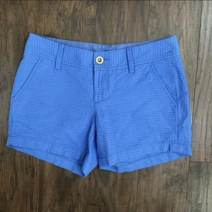 Pantalones Cortos Para Mujer Lilly Pulitzer The Callahan Talla 2 Azul Texturizado 100% Algodón - Imagen 1 de 5