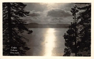 RPPC Lake Tahoe Sunset, California, Nevada ca 1930s Vintage Postcard - Picture 1 of 1