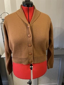 Vivien of Holloway Jenny Cardigan Size XL Caramel NEW No Tags - Picture 1 of 4