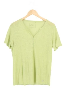 LISA TOSSA T-Shirt Donna Lino Verde Casual (IT 40, EU 36) - Foto 1 di 2