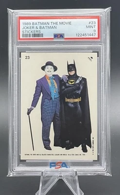1989 Batman Stickers - JOKER & BATMAN #23 PSA 9 - Batman The Movie - Image 1 of 2