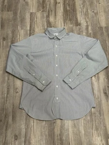 Brooks Brothers Black Fleece Button Down Shirt Mens Sz BB3 Black White - Picture 1 of 13