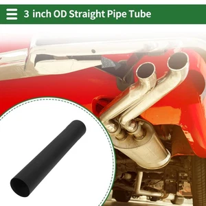 2.75" OD Straight Pipe Tube 18inch Length Black - Imagen 1 de 8