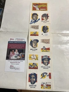 Complete 1971 Topps tattoos panel Boog Powell autograph JSA Certified Rich Allen - Picture 1 of 4
