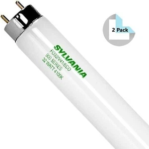 Sylvania 22438 (2 Pack) FO32/V41/ECO T8 Linear Fluorescent Lamps - 4100K, 32W, 4 - Picture 1 of 2