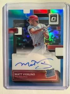 K236,031 - 2022 Donruss Optic RR Auto Carolina Blue #39 Matt Vierling #/35 - Picture 1 of 1