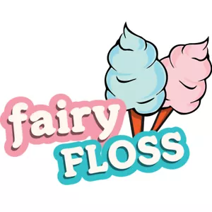 FAIRY FLOSS Concession Decal sign cart trailer stand sticker equipment - Picture 1 of 3