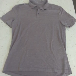 Lululemon Men’s Evolution Short Sleeve Polo Shirt Heather Maroon Plum Gray Sz L? - Picture 1 of 14
