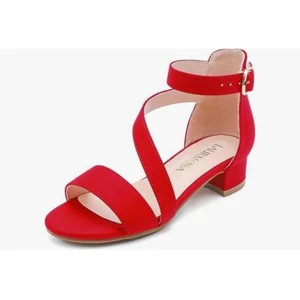 Girls Sandals Kids Heels Open Toe Ankle Strap Dress Shoes for Toddler Big Kid - Picture 1 of 6