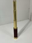 Vintage 13" Single Telescope Brass with Leather Nautical