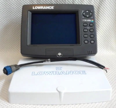 LOWRANCE LCX-28C HD GPS CHARTPLOTTER FISHFINDER RADAR MFD w/ POWER KNOBS COVER - Image 1 of 4