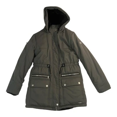 Chaqueta de invierno parka forrada de piel Justice para niñas - talla 14 - verde oliva nueva sin etiquetas Foto 1 de 4