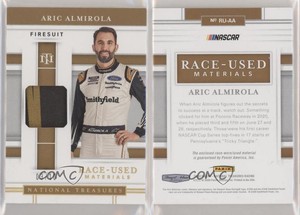 2020 Panini National Treasures Race Used Firesuits Prime /10 Aric Almirola