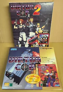 VIRTUA COP 1 2 + VIRTUA GUN 2 Controllers Sspecial Pack Set SEGA SATURN Japan - Picture 1 of 24