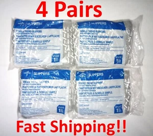 4 Pair Medline XXL Hospital Travel Slipper Socks Gray 2XL Fast Shipping!! - Picture 1 of 8