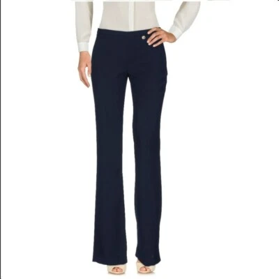 NWT New $334 VERSACE COLLECTION Casual pants Navy Size 44 US 8 - Imagem 1 de 4