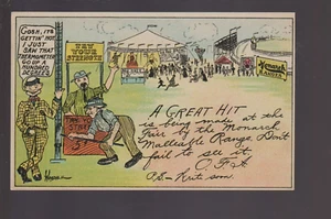 um 1910 WERBUNG Carnival Midway MONARCH FORMBARE RANGE Ofen Herd FAIR!! B2 - Bild 1 von 2