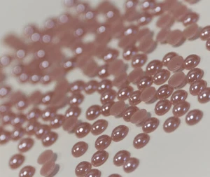 Hotfix Ceramic Stones ROSE 5mm Stück wählbar Hochzeit Halbperlen Strass rosa - Picture 1 of 3