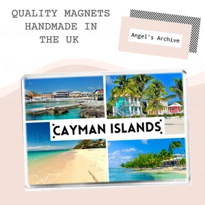 CAYMAN ISLANDS ✳ CARIBBEAN ✳ SOUVENIR TOURIST ✳ LARGE FRIDGE MAGNET ✳ GREAT GIFT - Picture 1 of 1