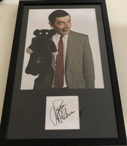 Rowan Atkinson **HAND SIGNED** framed display ~ AUTOGRAPHED ~ Mr Bean - Picture 1 of 1