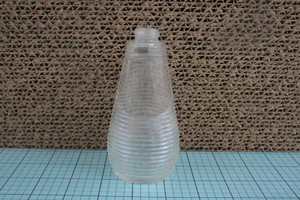 Kleine Klarglasflasche ovale Form mit Rippen, Parfüm, Lotion, Haar Hautpflege - Bild 1 von 8