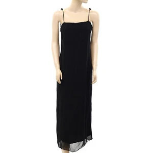 Anthropologie Black Maxi Long Slip Dress Sleeveless Resort Beach XS NEW 264521 - Picture 1 of 4