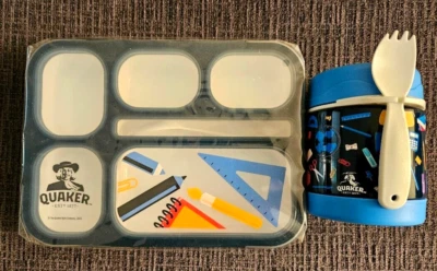 *NOVO* Conjunto de Lancheira e Jarro Térmico Quaker Oats Bento - Tema Escolar - Imagem 1 de 4
