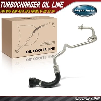 Inlet Turbocharger Coolant Return Line for BMW 230i 430i 530i xDrive 17-20 X3 X4 - Image 1 of 4