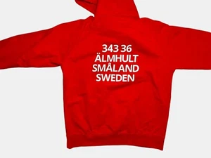 IKEA MUSEUM Red Warm ORGANIC COTTON HOODIE Almhult Sweden Gym Sweatshirt Men's L - Picture 1 of 7