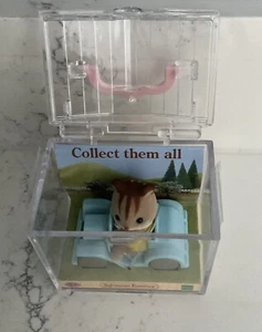 Sylvanian Families Baby Eichhörnchen mit seinem Auto in Tragetasche - Epoche exzellenter Zustand - Bild 1 von 3