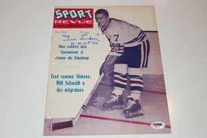 TED LINDSAY SIGNED AUGUST 1985 SPORT REVUE PSA/DNA AUTH COA - Picture 1 of 3
