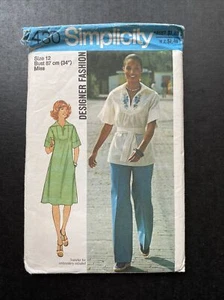 Simplicity 7430- Ladies Dress, Top & Pants Sewing Pattern Size 12- Uncut - Picture 1 of 5