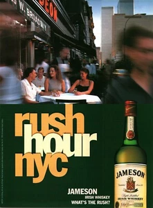 2000 VINTAGE PRINT AD - JAMESON IRISH WHISKEY : RUSH HOUR : NYC NEW YORK CITY - Bild 1 von 1