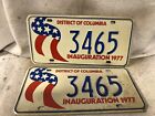 Vintage 1977 Washington DC License Plate Pair