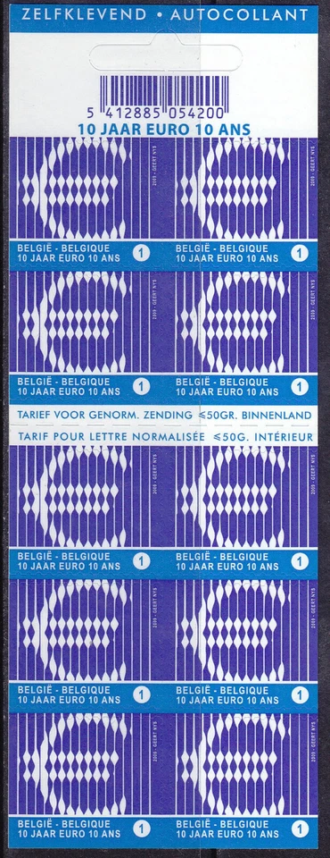 Belgium 2009 Booklet (PZB 100) Introduction of the EURO - Image 1 of 1