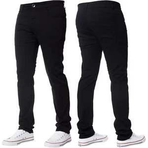 Kruze Chinos Trousers Mens Cotton Stretch Casual Slim Chino Pants UK Waist Sizes - Picture 1 of 48
