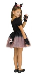 Black Cat Glitter Girl Set - Ears Paws Tail - Costume Accessory - Child
