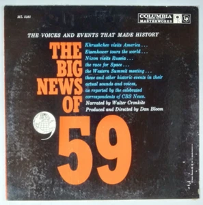 Walter Cronkite: The Big News Of '59 Lp - Picture 1 of 6