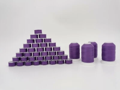 Sewing Thread Combo,size A,L or M prewound bobbin&4 spools same color top thread - Image 1 of 4