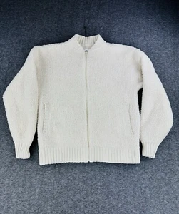 Chaqueta Aerie Bear Hug Mujer Mediana Crema Sherpa Cremallera Completa Cómoda Peso Pesado - Imagen 1 de 10